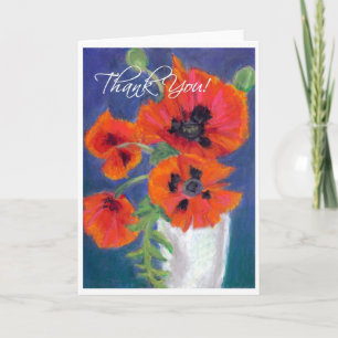 'Poppies' Thank You Card