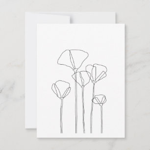 Poppies  thank you card