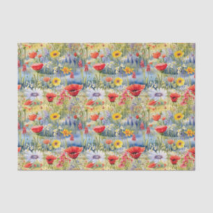 Poppies tissue paper