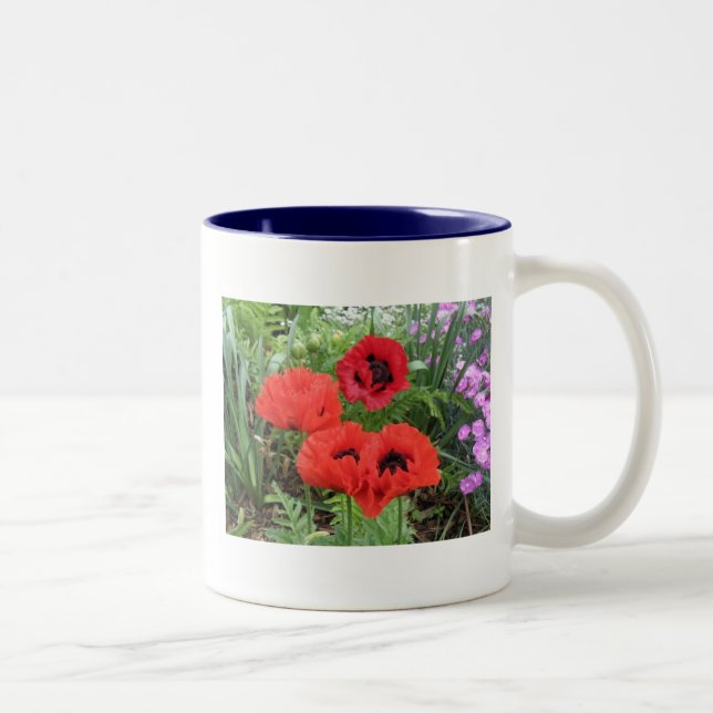 POPPIES! Two-Tone COFFEE MUG (Right)