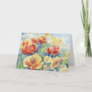 "Poppies VII" Blank Notecard