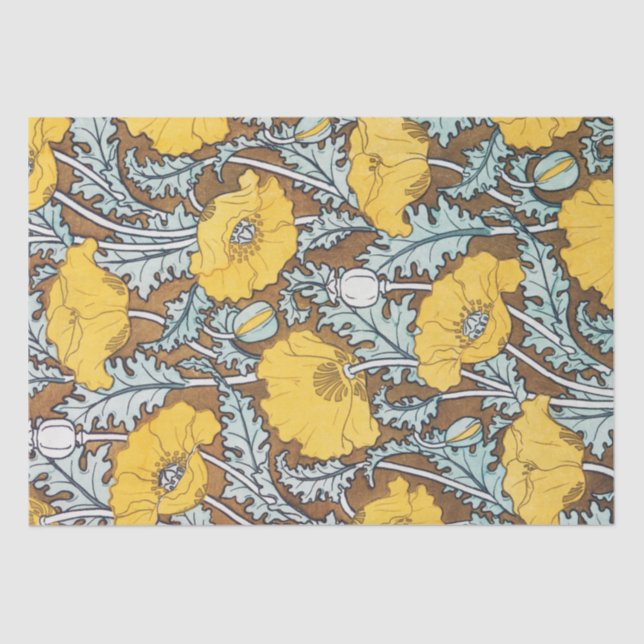 Poppies Vintage Art Decoupage Tissue Paper (Front)