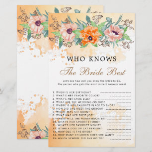 Poppies who knows the bride best game