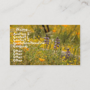 Poppies Wildflowers Business Card
