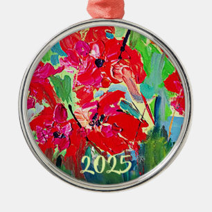 Poppies Year Metal Tree Decoration