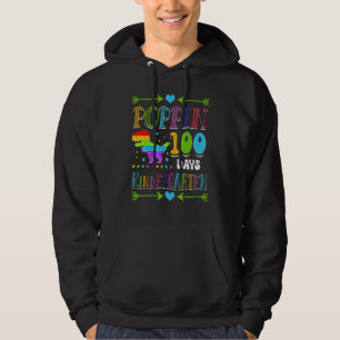 Poppin 100 Days Kindergarten School Dinosaur Schoo Hoodie