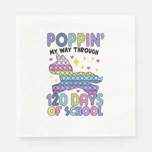 Poppin' 120 Days Of School Unicorn Pop It Happy 12 Napkin