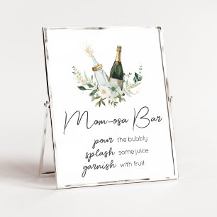 Poppin' Baby Bottles Baby Shower Mum Osa Bar Poster