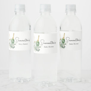 Poppin' Bottles Baby Shower Water Bottle Label