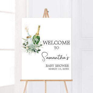 Poppin' Bottles Baby Shower Welcome Sign