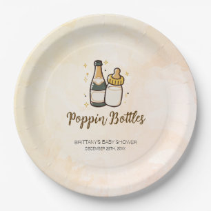 Poppin Bottles Coed Baby Shower   Paper Plate