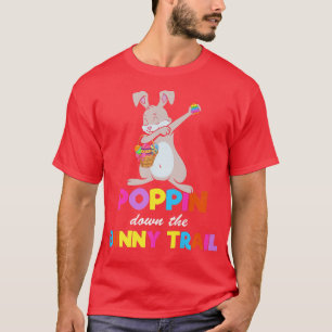 Poppin Down The Bunny Trail Cute Dab Dancing Rabbi T-Shirt