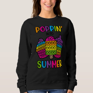 Poppin' Into Summer Fidget Pop It Ice Cream Cupcak Sweatshirt
