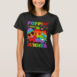 Poppin Into Summer Last Day Of School Teacher Stud T-Shirt