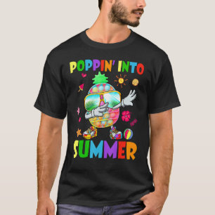 Poppin Into Summer Pop It Pineapple Students Schoo T-Shirt
