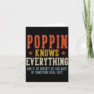 Poppin knows everything father's day retro vintage card