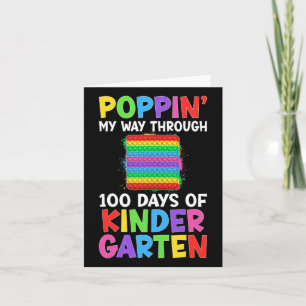 Poppin My Way Through 100 Days Of Kindergarten Stu Card