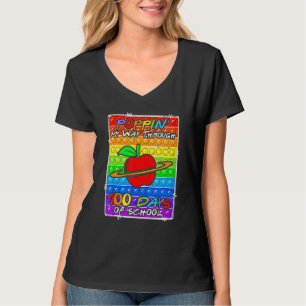 Poppin My Way Through 100 Days Of School 100th Day T-Shirt