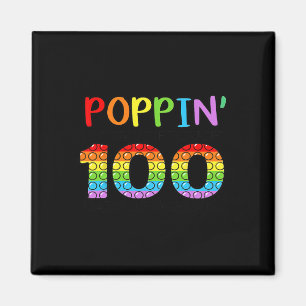 Poppin My Way Through 100 Days Of School Kids 100t Magnet
