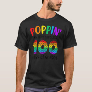 Poppin My Way Through 100 Days of School Kids 100t T-Shirt
