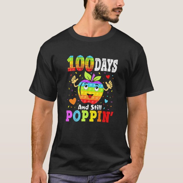 Poppin My Way Through 100 Days of School Kids 100t T-Shirt (Front)