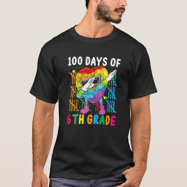 Poppin My Way Through 100 Days of School Kids 100t T-Shirt (Front)