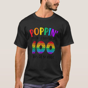 Poppin My Way Through 100 Days Of School Kids 100t T-Shirt