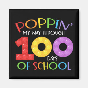 Poppin my way through 100 days of school magnet