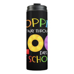 Poppin my way through 100 days of school thermal tumbler