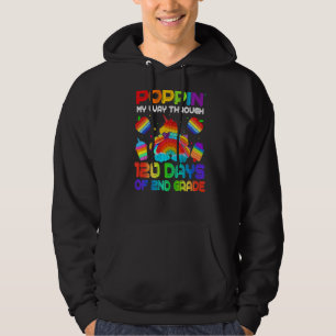 Poppin My Way Through 120 Days Of 2nd Grade Pop It Hoodie