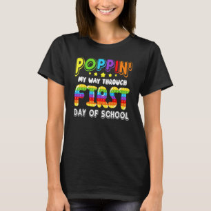 Poppin My Way Through First Day Of School Kids Boy T-Shirt