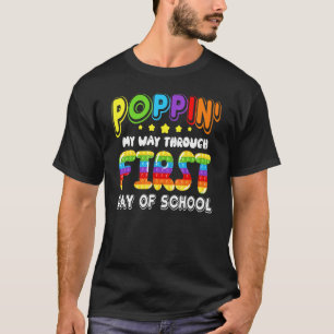 Poppin My Way Through First Day Of School Kids Boy T-Shirt