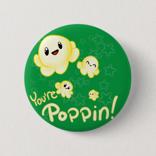 Poppin Popcorn 6 Cm Round Badge
