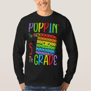 Poppin Through Kid Boy Girl School Pop It 5th Fift T-Shirt