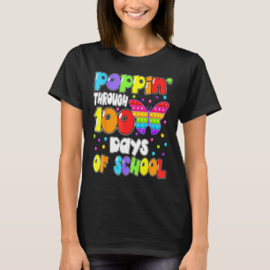 Poppin Trough 100 Days Of School Butterfly Fidget T-Shirt