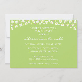 Poppin' Up Daisies Baby Shower Invitation