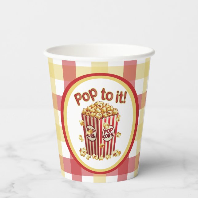 Poppin' with Style - "Pop to it!" Paper Cups (Back)