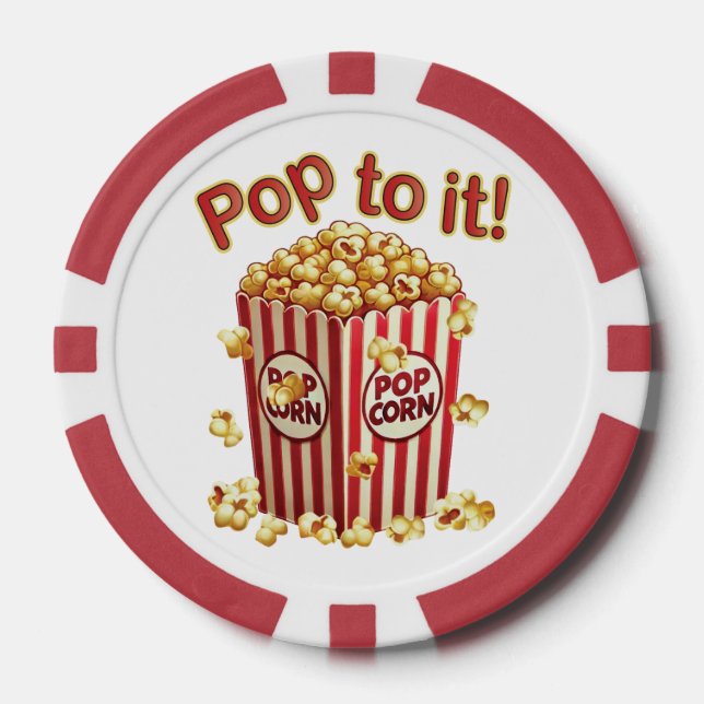 Poppin' with Style - "Pop to it!" Poker Chips (Front)