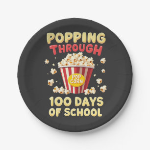 Popping 100 Days of School Paper Plate