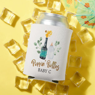 Popping Bottles Baby Shower Souvenir Can Cooler