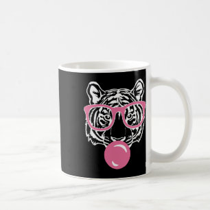 Popping Bubble Gum Tiger Smart Pink Gles Cat And T Coffee Mug