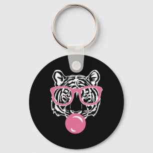 Popping Bubble Gum Tiger Smart Pink Gles Cat And T Key Ring