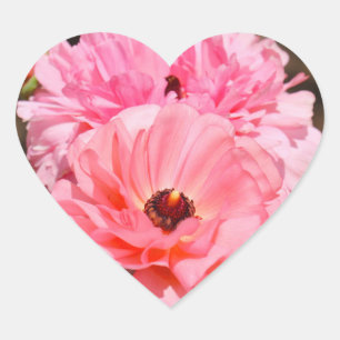 Popping in Pink  Heart Sticker