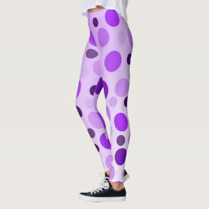 Popping Purple Polka Dots,  Ladies Leggings