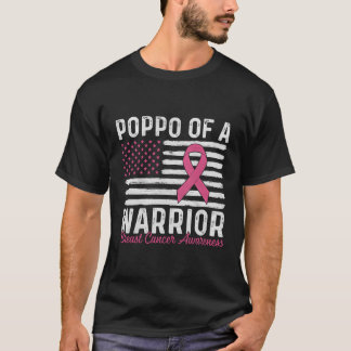 Poppo Of A Warrior K Breast Cancer Awareness Month T-Shirt