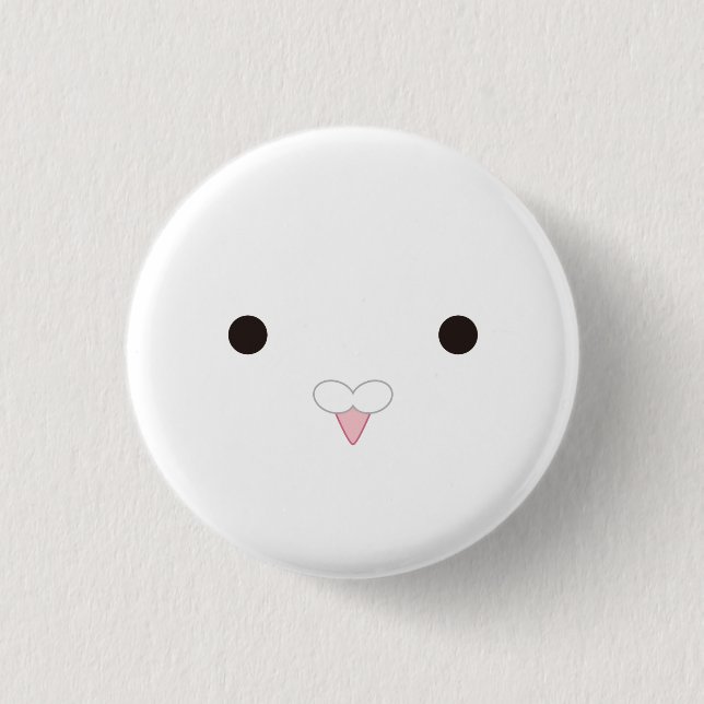 Poppo-san (White) - Coo! (white) 3 Cm Round Badge (Front)