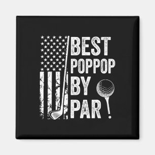Poppop By Par Usa Flag Golf Fathers Day Golfing Gr Magnet