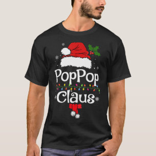 Poppop Claus Christmas Pajama Family Matching Xmas T-Shirt