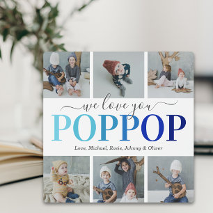 Poppop Father's Day Photo Collage Plaque