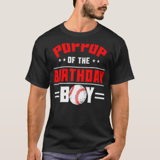Poppop Of The Birthday Boy Baseball Theme Family B T-Shirt